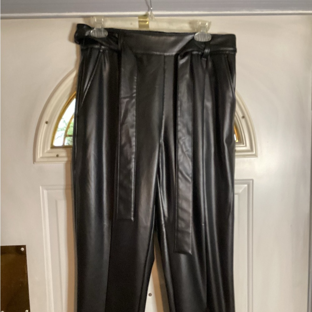 Faux Leather Slacks